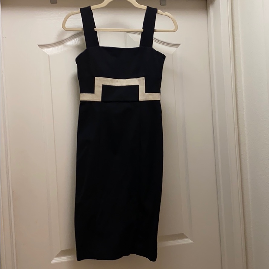 Diane Von Furstenberg Black White Colorblock Dress